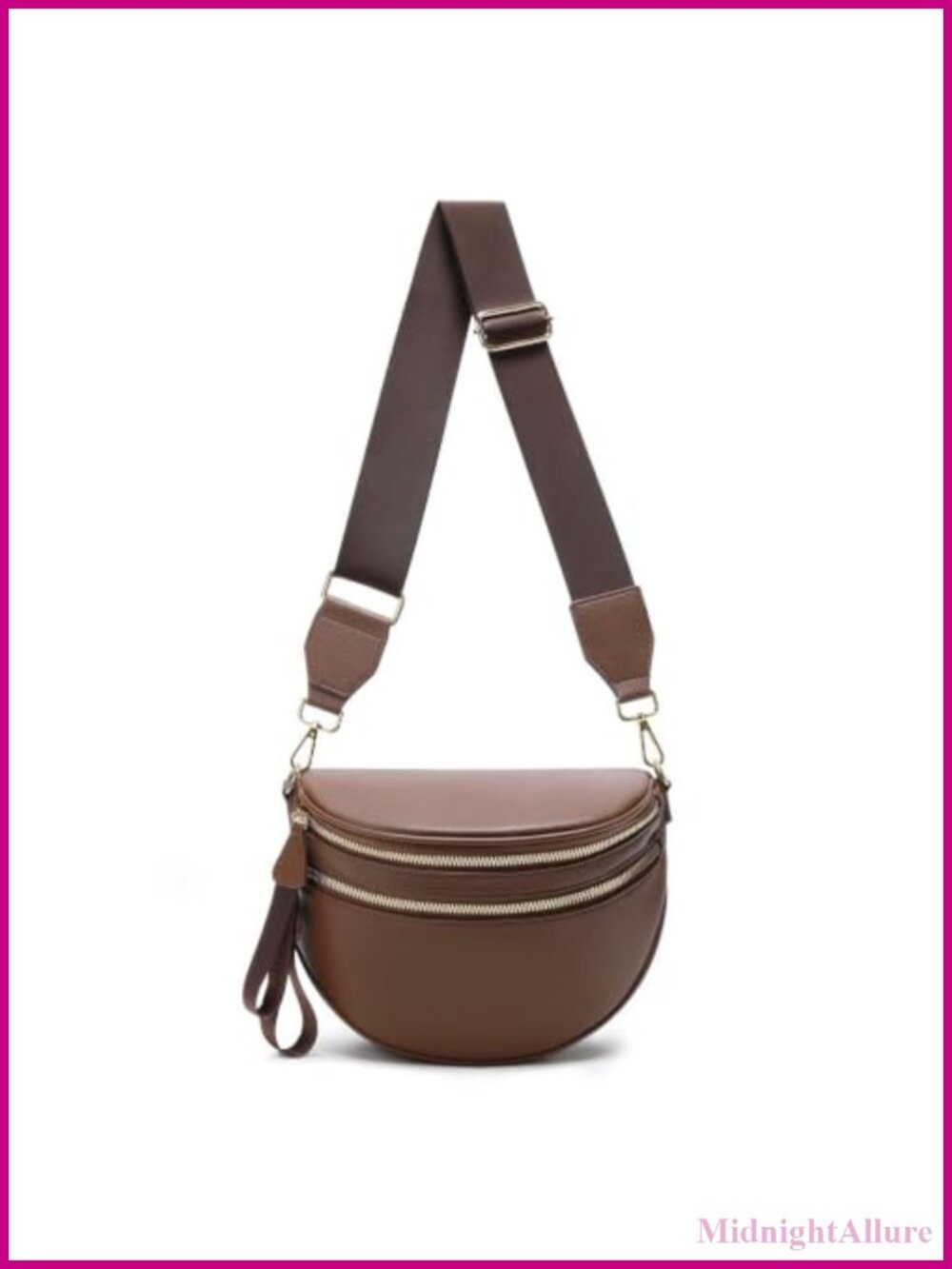 Lightweight Crossbody Bag Expandable PU Fanny Pack Travel Gym